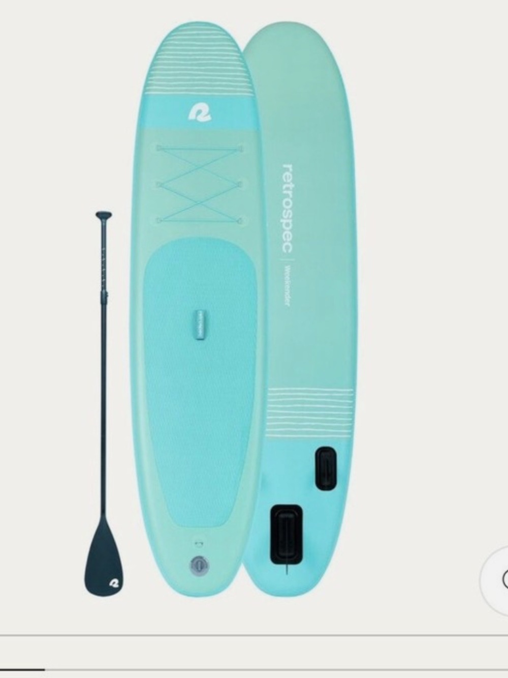 Retrospec Inflatable Paddle Board - Aqua Teal